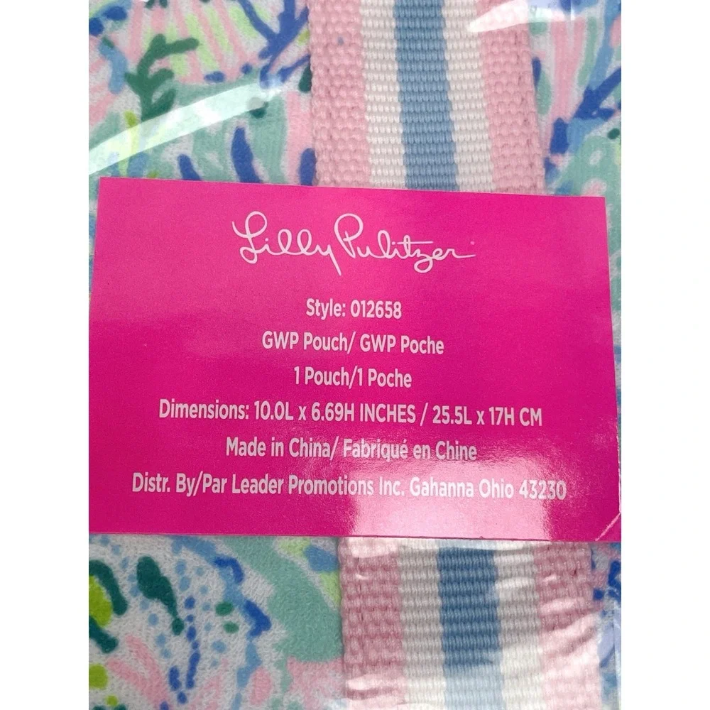 Lilly Pulitzer GWP Printed Pouch Surf Blue Soleil It On Me